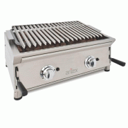 ARILEX Barbecue à gaz en pierre volcanique de 70 cm avec grille pavée réglable en 3 hauteurs 70BAR - 70BAR_0