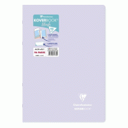 Clairefontaine Lot de 5 Cahier Kover Book Blush A4, 96p./48 feuilles 90 g/m² piquées, couv. Coloris lilas, ligné - 3037929717754