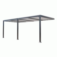COULEURS DU MONDE Pergola adossée bioclimatique Seattle 3x6m en aluminium à lames orientables - gris aluminium 3700263325069 COULEURS DU MONDE Pergola adossée bioclimatique Seattle 3x6m en aluminium à lames orientables - gris aluminium 3700263325069