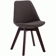 Décoshop26 - Chaise de salle à manger x1 design scandinave en tissu gris foncé et piètement à 4 pieds en bois marron 10_0003302 - marron 3000251 Décoshop26 - Chaise de salle à manger x1 design scandinave en tissu gris foncé et piètement à 4 pieds en bois marron 10_0003302 - marron 3000251