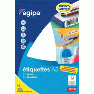Étiquette blanche enlevable multi-usages 16x22mm - Par 720