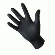 Gants jetables nitrile 5 gr noir non poudrés - boîte de 100 gants - 200001005