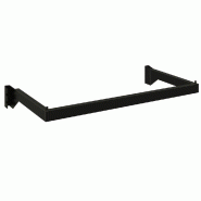 Guidon penderie rectangulaire - section 30x15mm L60cm - noir