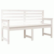 Helloshop26 - Banc de jardin meuble de patio d'extérieur terrasse blanc 159,5 x 48 x 91,5 cm bois massif de pin 02_0011650 - 3000639547768 Helloshop26 - Banc de jardin meuble de patio d'extérieur terrasse blanc 159,5 x 48 x 91,5 cm bois massif de pin 02_0011650 - 3000639547768