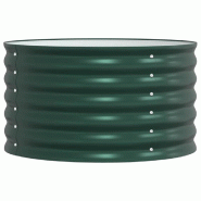 Helloshop26 - Jardinière surélevée moderne 80 x 80 x 44 cm facile à assembler chic en acier vert 02_0058911 - vert acier 3000240843389