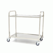 Maxima Chariot en acier inoxydable - 2 étagères – 94 × 51 × 95 cm - AKS-09300545