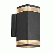 Nordlux Applique murale ELM Double Aluminium Noir, H.23.4 - IP44 - GU10 / Extérieur - noir 5701581382787
