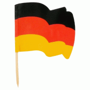 Petit drapeau Allemagne bois 4x3/6,5cm - par 144