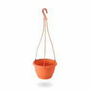 Prosperplast - Jardinière suspendue AGRO 3 L - 24x24x15 cm, coloris Terre cuite - orange plastique polypropylène ZA2930