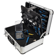 Scheppach kit d'outils 101 pcs tb150 avec mallette en aluminium 433553