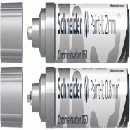Schneider Marqueur peinture Paint-It 060/Paint-It 061, 0,8 mm et 2 mm, chrome métallisé, étui de 2 pièces en carton - argenté plastique P700605