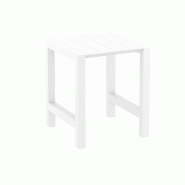 SIESTA EXCLUSIVE Table haute extensible d'extérieur Vegas Bar 100-140 cm Blanche - blanc plastique polypropylène SP-SI-782WH