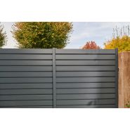 Sirocco - clôture en aluminium - alukit - lames persiennes 160 mm