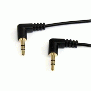 StarTech Cble audio stéréo Mini-Jack 3,5mm slim coudé à 