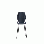 Stones Fauteuil Anita en similicuir beige avec pieds en hêtre laqué, design moderne et élégant pour les intérieurs - Ombrellificio - bleu métal