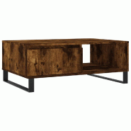 VidaXL Table basse chêne fumé 90x60x35 cm bois d'ingénierie Modèle Jardin Prestige Prime - 827073