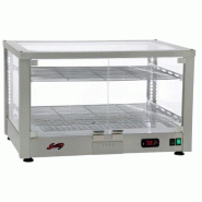 Vitrine chauffante ventilée Inox 3 niveaux Sofraca