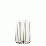 Zafferano Lot De 6 Verres Tumbler Tirache En Verre Coloré Soufflé À La Bouche Gris, Élégants Et Raffinés Pour La Table Quotidienne Et Les Occasi
