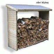 Abri bûche mural double en pin - rb18869 Abri bûche mural double en pin - rb18869