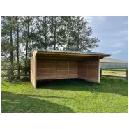 Abri de prairie 4 x 6 m en bois Douglas - ABR003 - Fabrication française, 48 mm d'épaisseur_0