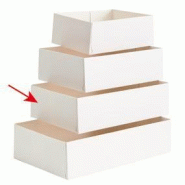 Caissette pâtissière en carton blanc - 18x12x5cm - par 100