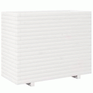 Helloshop26 - Jardinière bac lit surélevé plantes fleurs terrasse jardin 90 x 40 x 72,5 cm bois de pin massif blanc 02_0037999 - 3000217649600_0