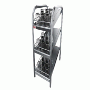 ITALCONCEPT L2G Etagere Soudee Inox 304, 3 Niveaux Inclines , 680 x 300 x 570mm - 3616350179692