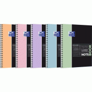 Oxford Lot de 5 Notebook Etudiants Pastel rel. Intégrale A4+, 160p./80 feuilles 90g/m², Séyès, coloris assortis (5) - 3020120222417