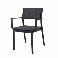 Rocco - Fauteuil empilable en polypropylène noir