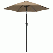 VidaXL Parasol Taupe 200x224 cm Aluminium Modèle Soleil Zenith Plus - beige 47207