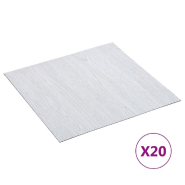 Vidaxl planches de plancher autoadhésives 20 pcs pvc 1,86 m² blanc 330165