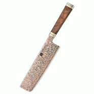 XinZuo - Damas cuivre Nakiri 18 cm - série X08C - fabriqué en damas cuivre à 53 couches - multicolore X08C-XC