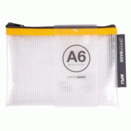 Apli Lot de 20 Pochette en PVC transparent 168x125 / A6, fermeture zippée coloris assortis - 8410782173823