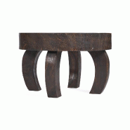 Bazar Bizar Table basse en bois 70x70 cm noyer foncé - marron Bois massif BAFU006DW Bazar Bizar Table basse en bois 70x70 cm noyer foncé - marron Bois massif BAFU006DW