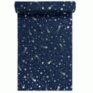 Chemin de table tissu 28x400cm bleu etoiles filantes argent (16 unités) MESA BELLA - bleu polyester 3701168943105 Chemin de table tissu 28x400cm bleu etoiles filantes argent (16 unités) MESA BELLA - bleu polyester 3701168943105