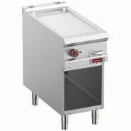 Diamond - Plaque de cuisson lisse électrique, chromée module 1/2, armoire ouverte - réf. E9/PLCA4-N - gris inox AKS-E9/PLCA4-N