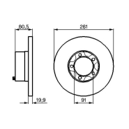 Disque de frein BOSCH 0986478138 - plein - 5 trous - avant - épaisseur 20mm Disque de frein BOSCH 0986478138 - plein - 5 trous - avant - épaisseur 20mm