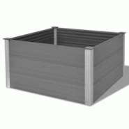 Helloshop26 - Jardinière lit surélevé plantes fleurs jardin WPC 100 x 100 x 54 cm gris 02_0001235 - 3000076051538 Helloshop26 - Jardinière lit surélevé plantes fleurs jardin WPC 100 x 100 x 54 cm gris 02_0001235 - 3000076051538