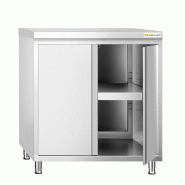 Meuble bas inox 800x600 mm PREMIUM - GOLDINOX - gris inox 3701770809080