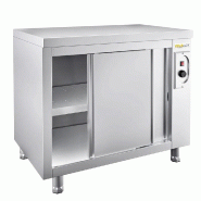 Meuble bas inox chauffant 1000x600 mm PREMIUM - GOLDINOX - gris inox 3701770819867