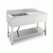 Plonge 1 bac à gauche 120 x 70 cm - Etagère basse - Professionnelle - Equipementpro - SA-127L Plonge 1 bac à gauche 120 x 70 cm - Etagère basse - Professionnelle - Equipementpro - SA-127L