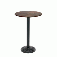 RestooTab - Mange-debout Versailles Ø50cm décor underground rouille - marron fonte TB-VRSFF-R50M-UND.ROU