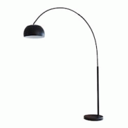 SalesFever Lampe à arc 195 cm | Ø abat-jour 33 cm | socle en marbre véritable | L 165 x P 33 x H 195 cm | peint en noir - noir multi-matériau 399132 SalesFever Lampe à arc 195 cm | Ø abat-jour 33 cm | socle en marbre véritable | L 165 x P 33 x H 195 cm | peint en noir - noir multi-matériau 399132