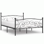 VidaXL Cadre de lit sans matelas avec sommier à lattes métal 200x200cm Modèle Lervelion - 284460