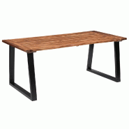 VidaXL Table à manger Bois d'acacia massif 180x90 cm   Modèle Sirius Ronde - Bois massif 288068