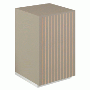Angle de comptoir Vertigo T03 MDF naturel et taupe 60x60x93 cm