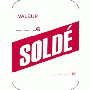 Apli Boîte de 1000 étiquettes perforées pour textile impr. 'Soldé', dim. 49x65mm - 3270241610505