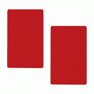 Benetton - Lot de 2 Draps-Housses 100x200cm + 30cm pour lit de 90cm couleur Rouge Rainbow - rouge PK7609