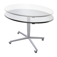 Bureau assis/debout  pour enseignant - réglage en hauteur, plateau en érable ou hêtre  - EWL.1