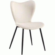 CLP Chaise de salle à manger Maika Crème/Tissu - beige textile 326355 CLP Chaise de salle à manger Maika Crème/Tissu - beige textile 326355